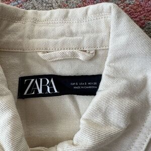 Zara Beige Collared Top